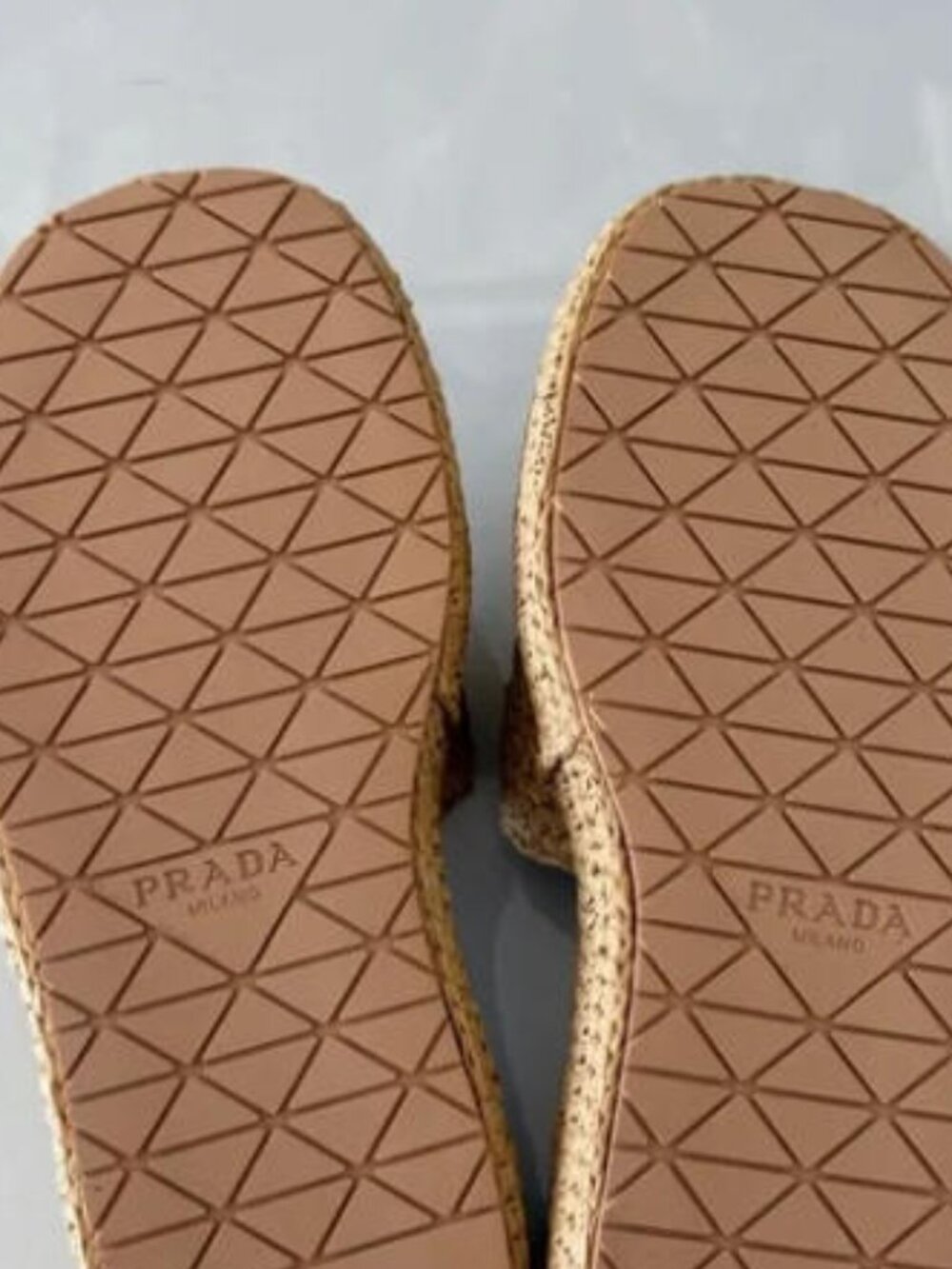 Prada Beige Woven Raffia Slide Sandals - Size 37 - Picture 4 of 7